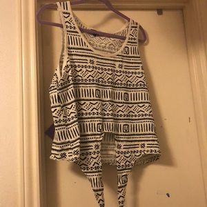 River island crop tank with tie